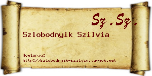 Szlobodnyik Szilvia névjegykártya